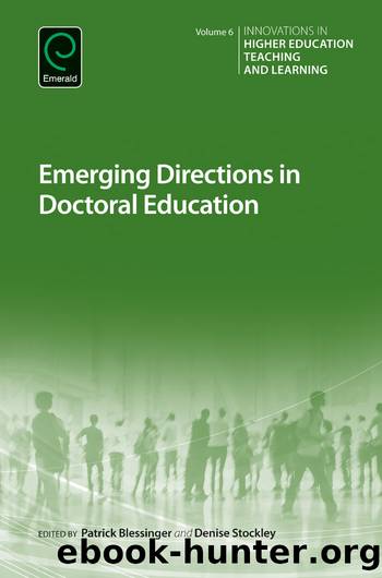 Emerging Directions in Doctoral Education by Blessinger Patrick;Stockley Denise;