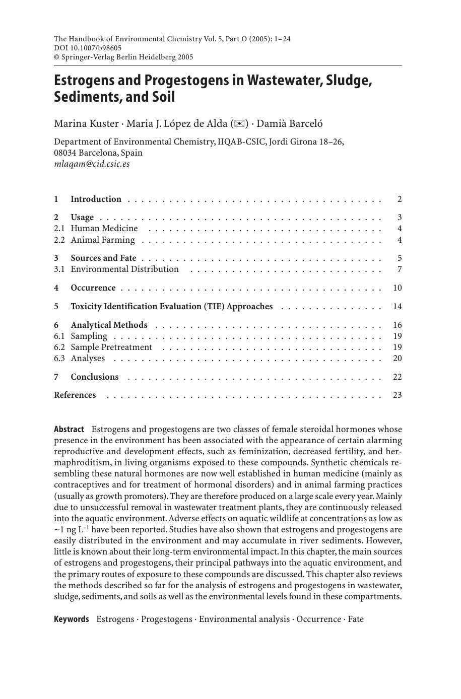 Emerging Organic Pollutants in Waste Waters and Sludge (Handbook of Environmental Chemistry) by Damià Barceló