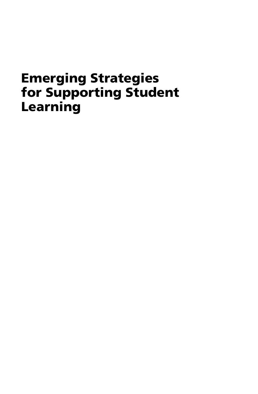 Emerging Strategies for Supporting Student Learning : A practical guide for librarians and educators by Barbara Allan