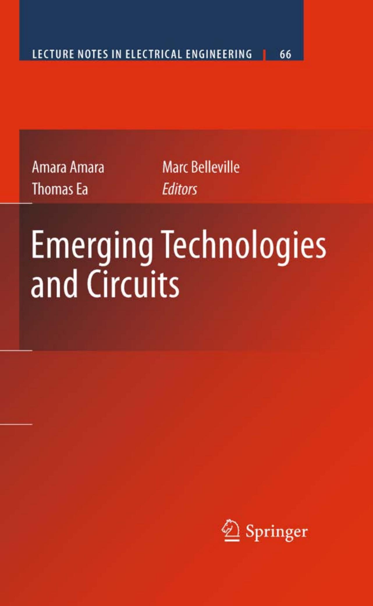 Emerging Technologies and Circuits by Michel Brillouët (auth.) Amara Amara Thomas Ea Marc Belleville (eds.)