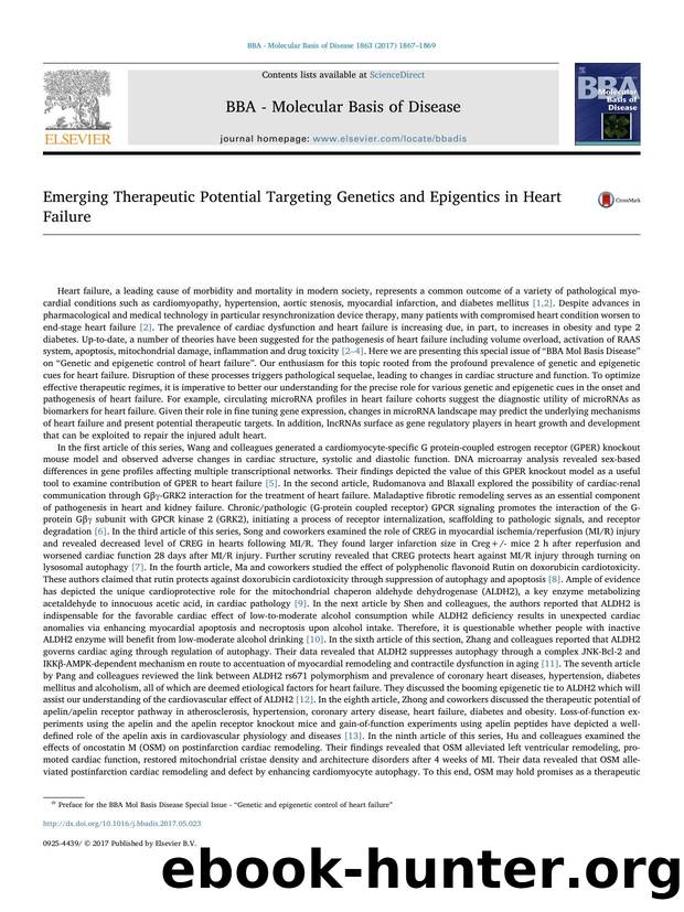 Emerging Therapeutic Potential Targeting Genetics and Epigentics in Heart Failure by Jun Ren & Yingmei Zhang