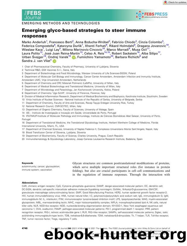 Emerging glycoâbased strategies to steer immune responses by Unknown