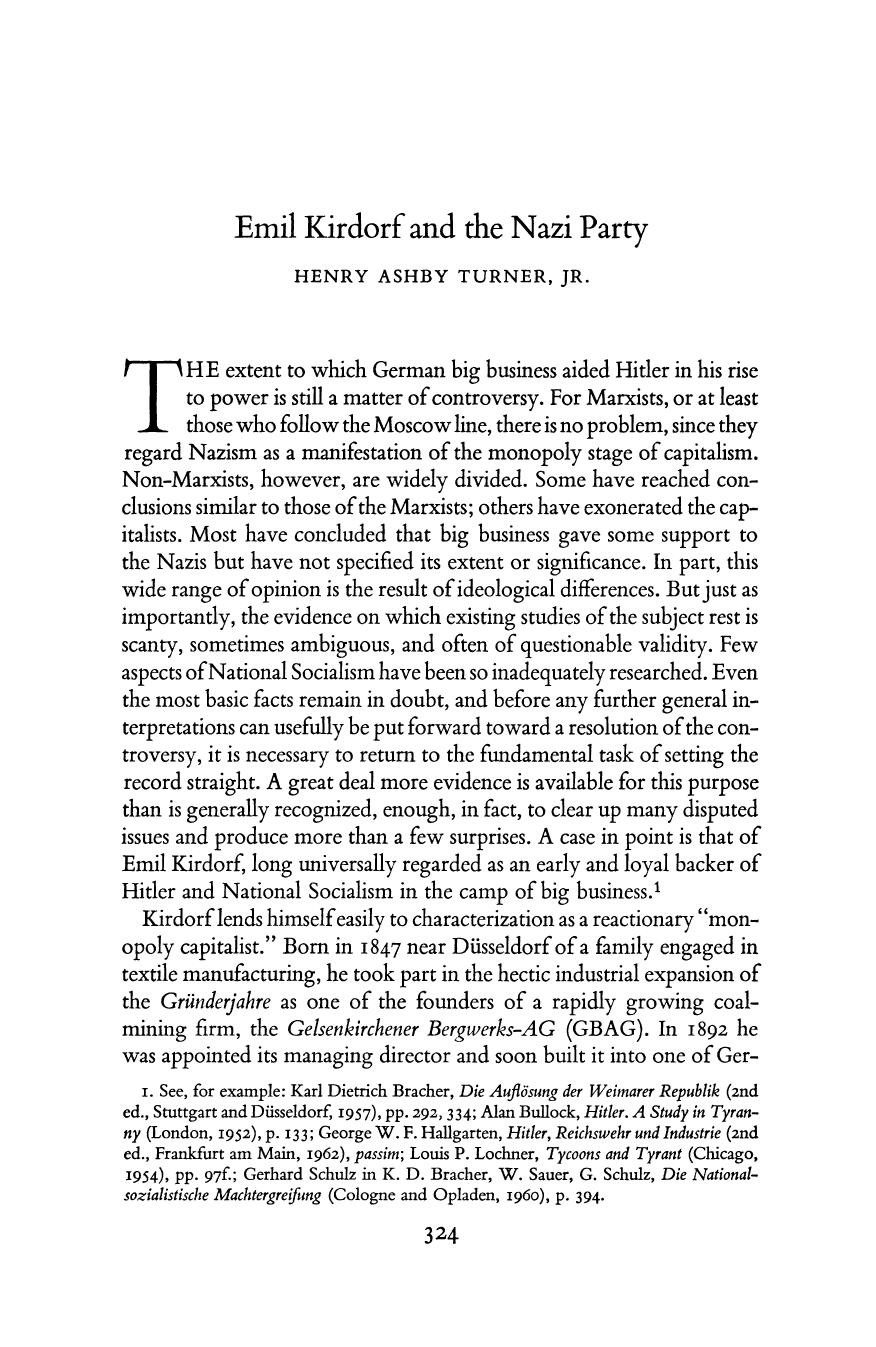 Emil Kirdorf and the Nazi Party by Unknown