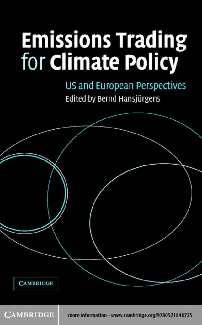 Emissions Trading for Climate Policy: US and European Perspectives by Bernd HansjA?rgens