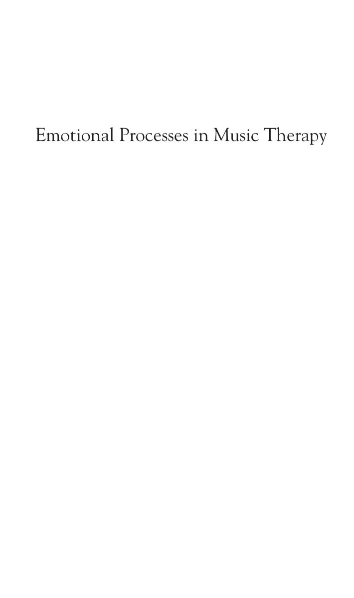 Emotional Processes in Music Therapy by John Pellitteri
