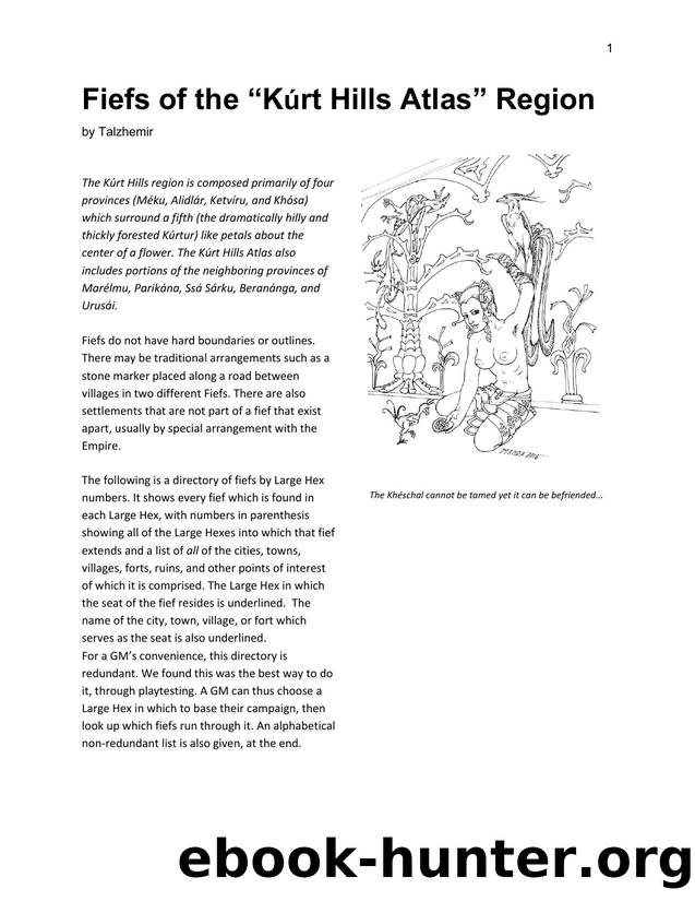 Empire of the Petal Throne Fiefs of the Kurt Hills Atlas Region by Unknown