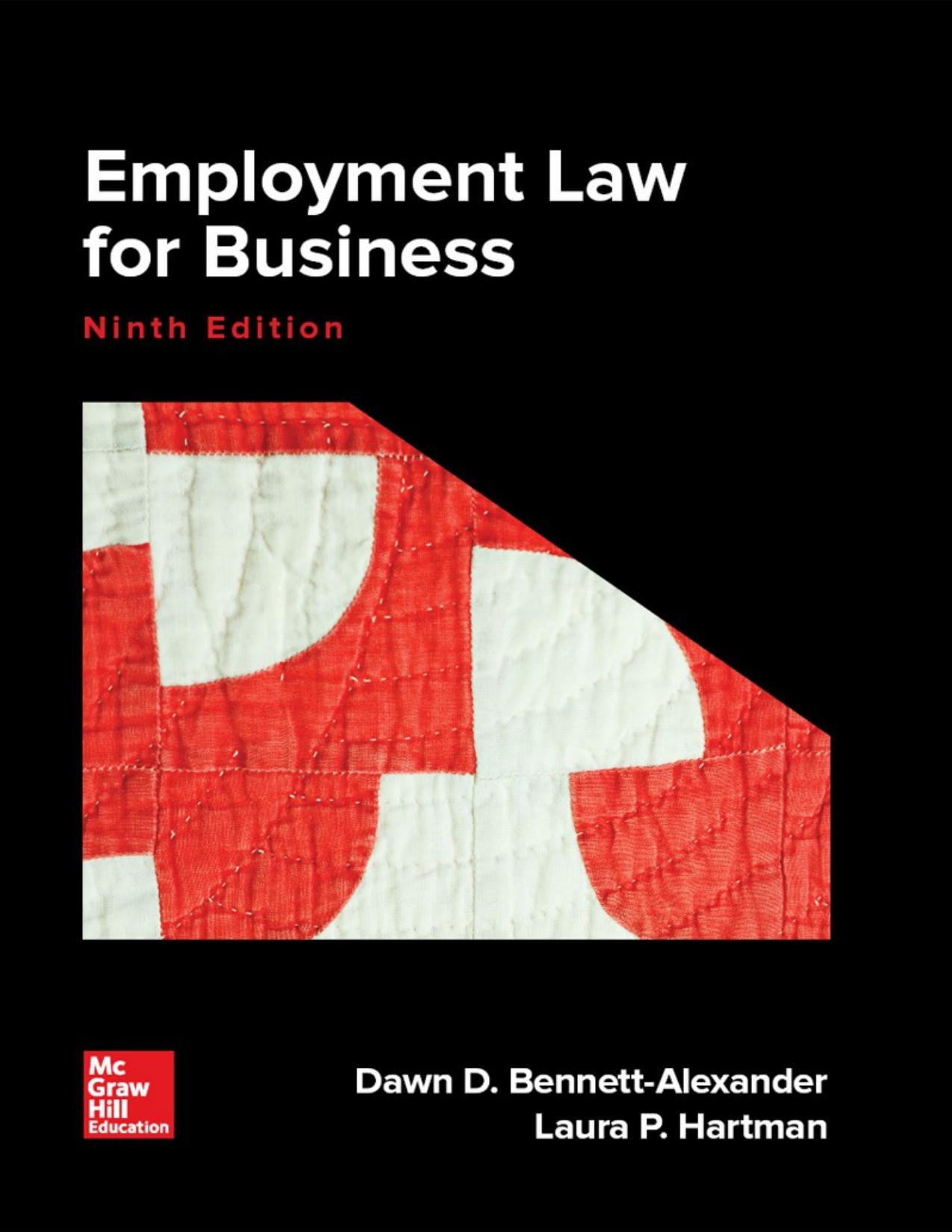 Employment Law for Business by Dawn D. Bennett-Alexander Laura P. Hartman