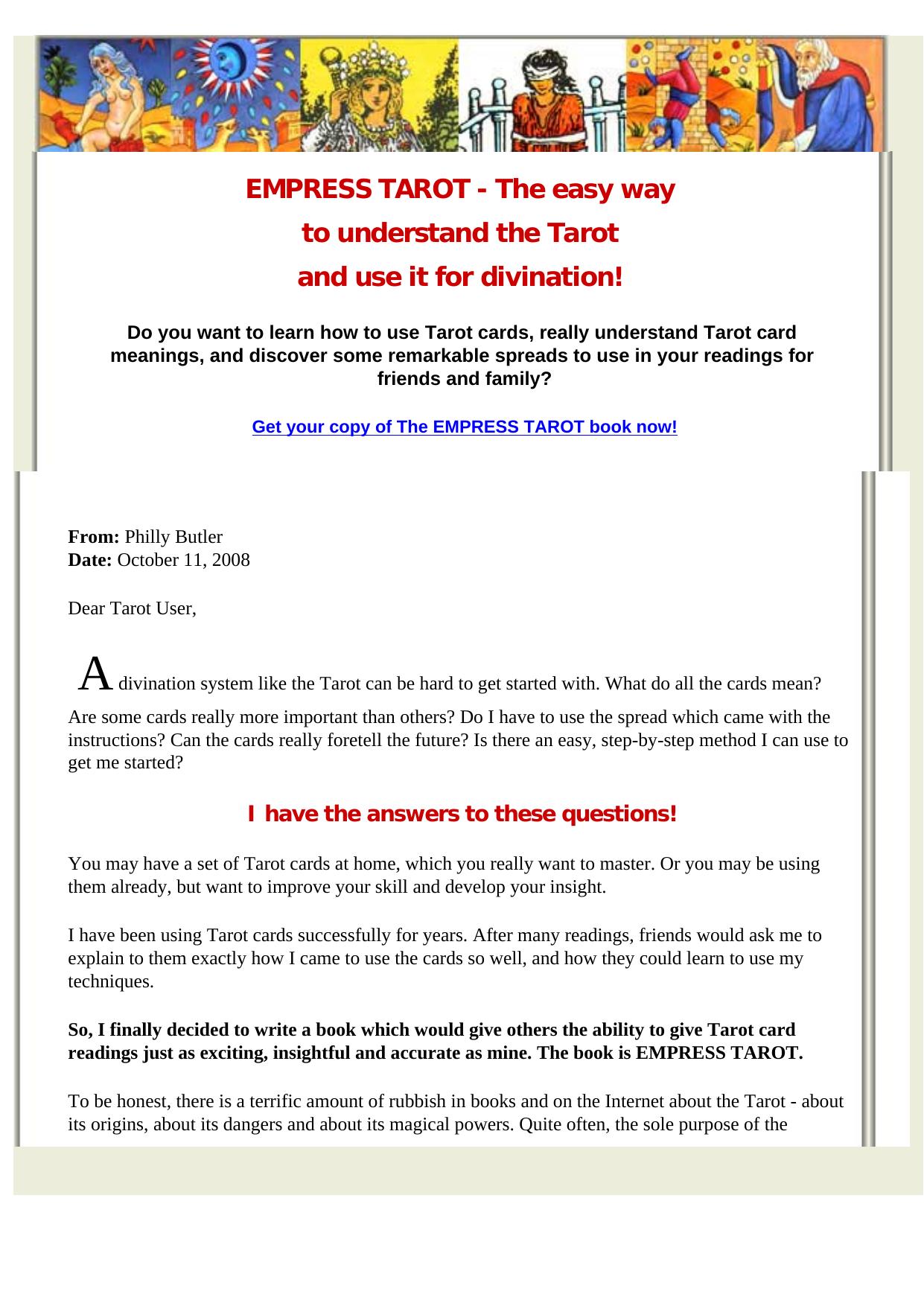 Empress Tarot - The Easiest Way To Learn. by Best of Kuszter's Collection