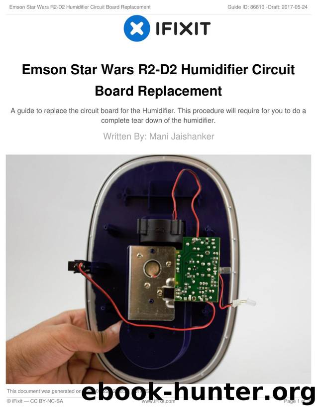 Emson Star Wars R2-D2 Humidifier Circuit Board Replacement by Unknown