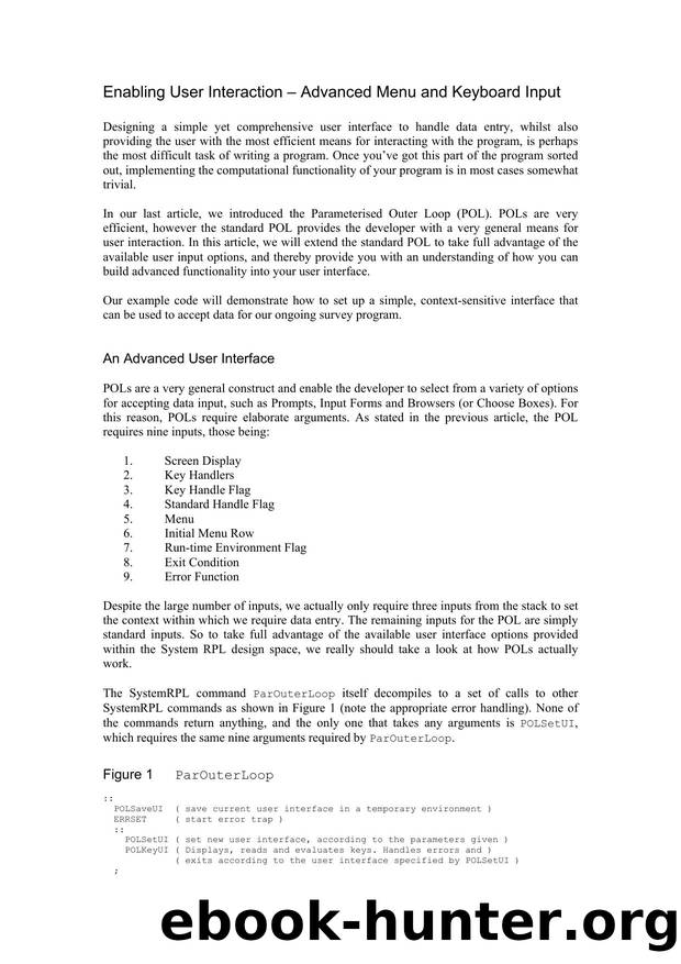 Enabling User Interaction â Integrating Menus and the Keyboard by neyt