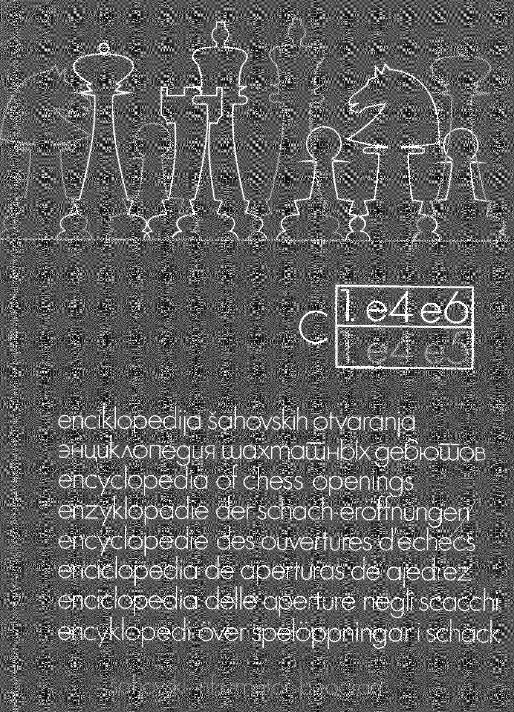 Enciklopedija Å¡ahovskih otvaranja C / Encyclopedia of Chess Openings C by Aleksandar Matanović (ed.)