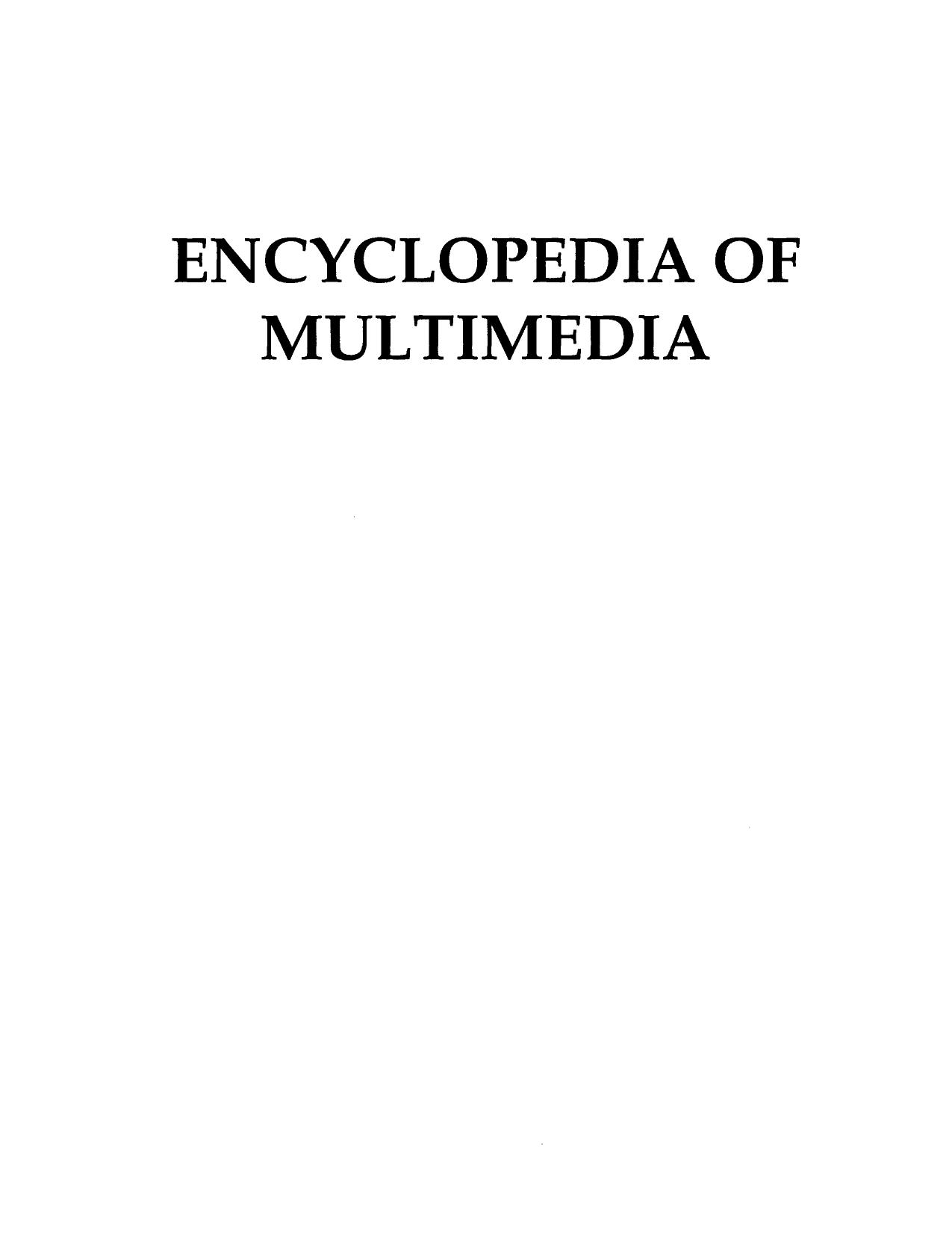 Encyclopedia Of Multimedia by Unknown