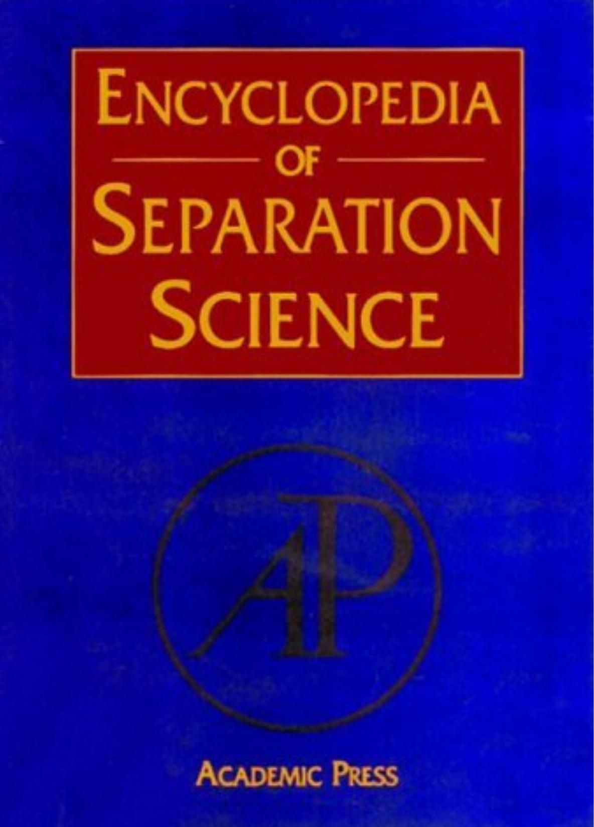 Encyclopedia Of Separation Science Michael Cooke by Unknown