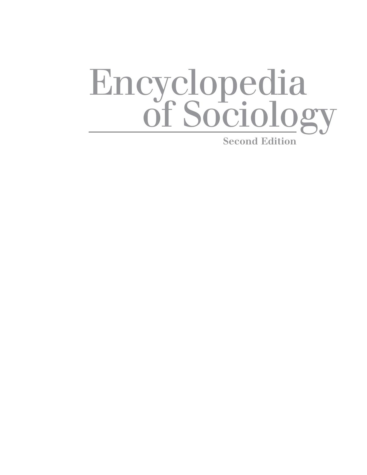 Encyclopedia Of Sociology Vol.2 by Unknown