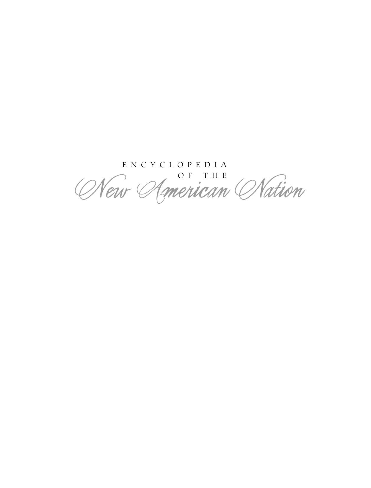 Encyclopedia Of The New American Nation Vol 2 by Unknown