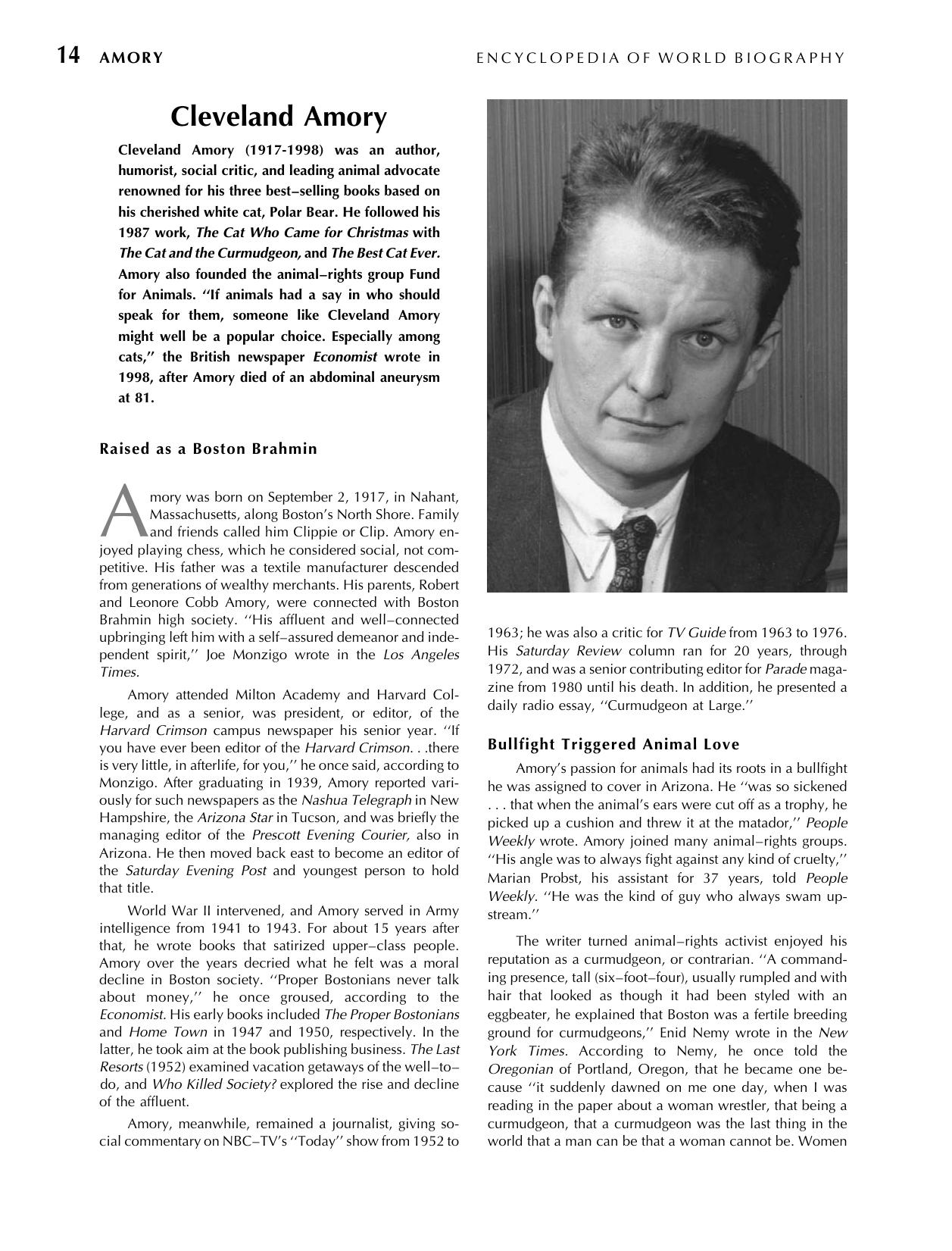 Encyclopedia Of World Biography. Vol. 26. Supplement by Unknown