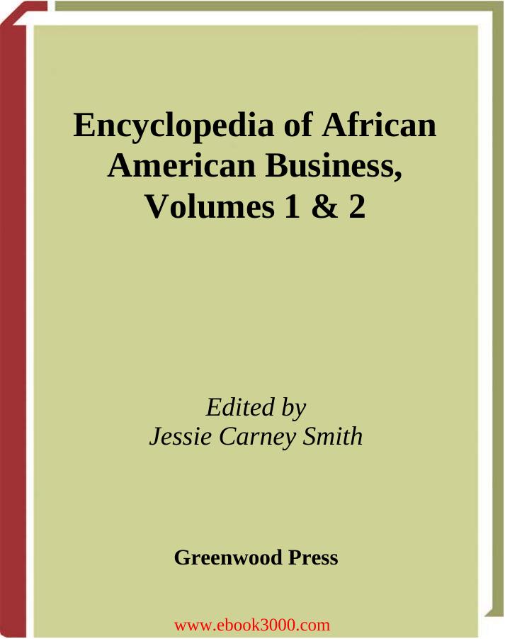 Encyclopedia of African American Business by Unknow