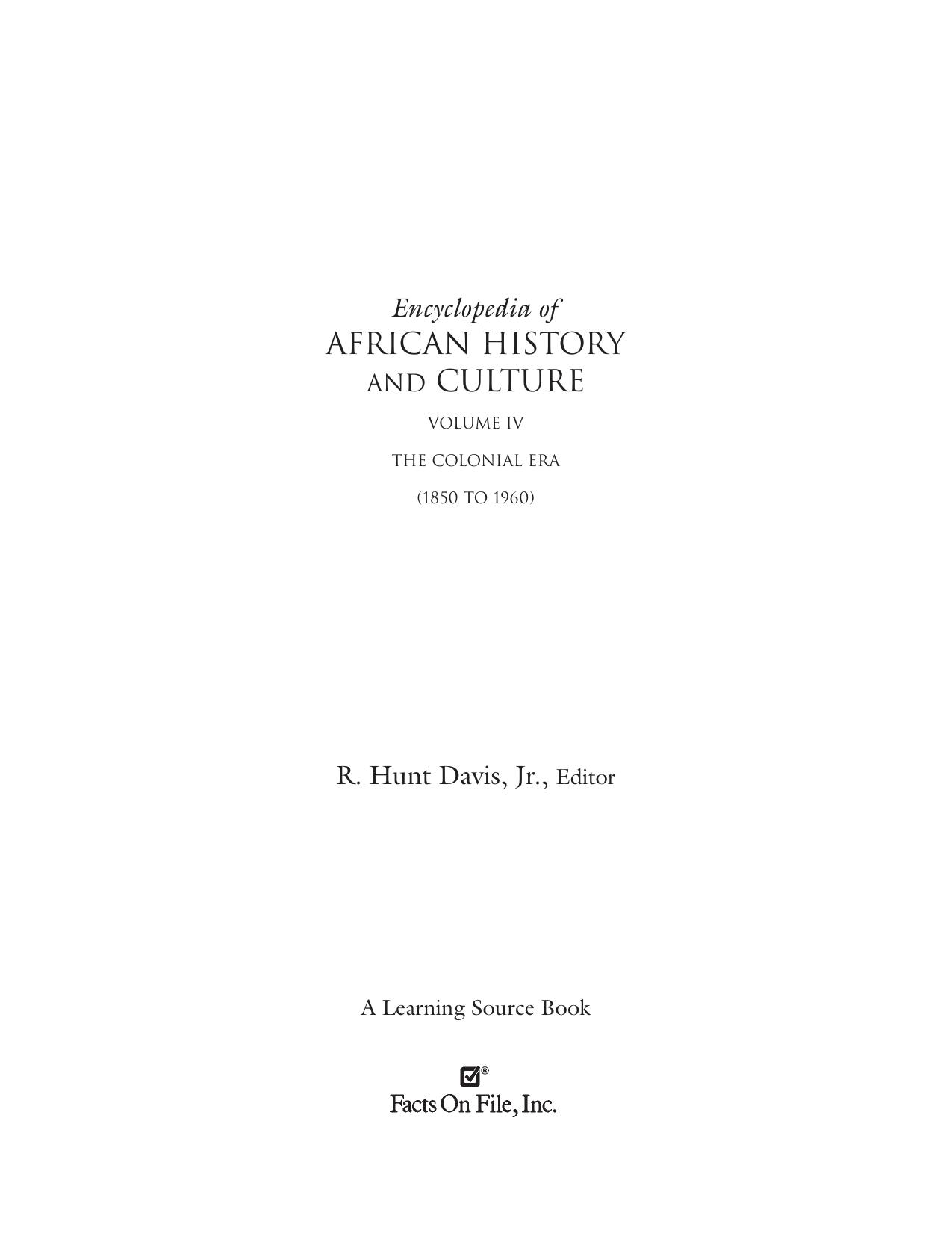 Encyclopedia of African History 4-The Colonial Era by Unknown