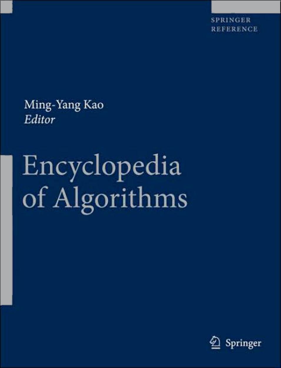 Encyclopedia of Algorithms by Ming Yang Kao