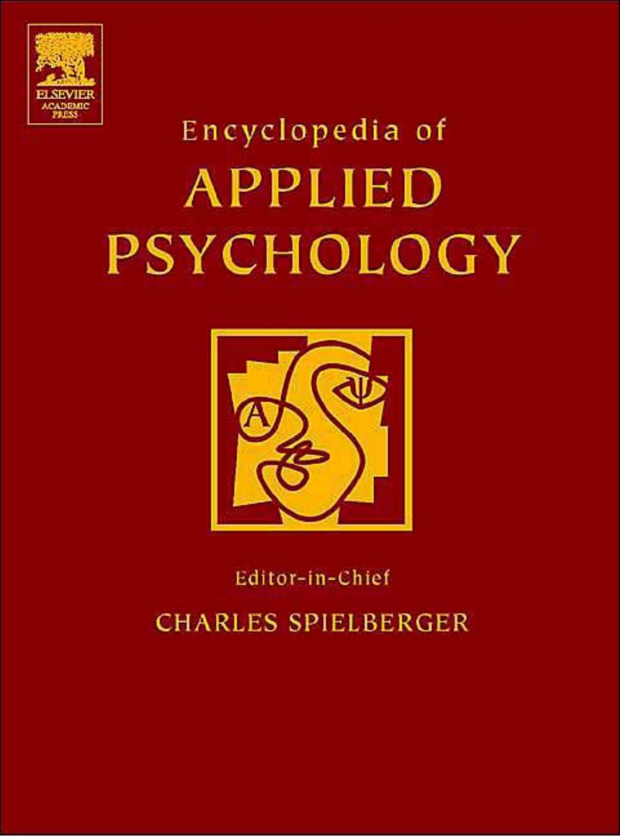 Encyclopedia of Applied Psychology by Charles Donald Spielberger