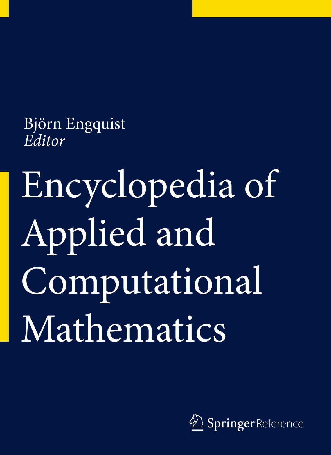 Encyclopedia of Applied and Computational Mathematics by Unknow
