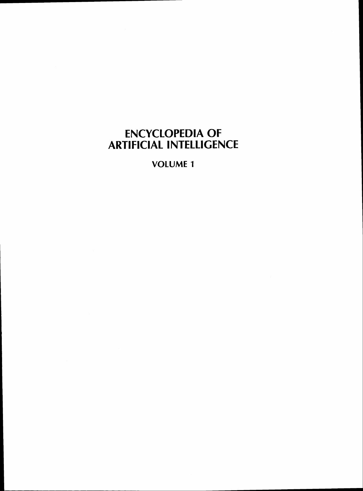 Encyclopedia of Artificial Intelligence: A-N by Stuart C. Shapiro