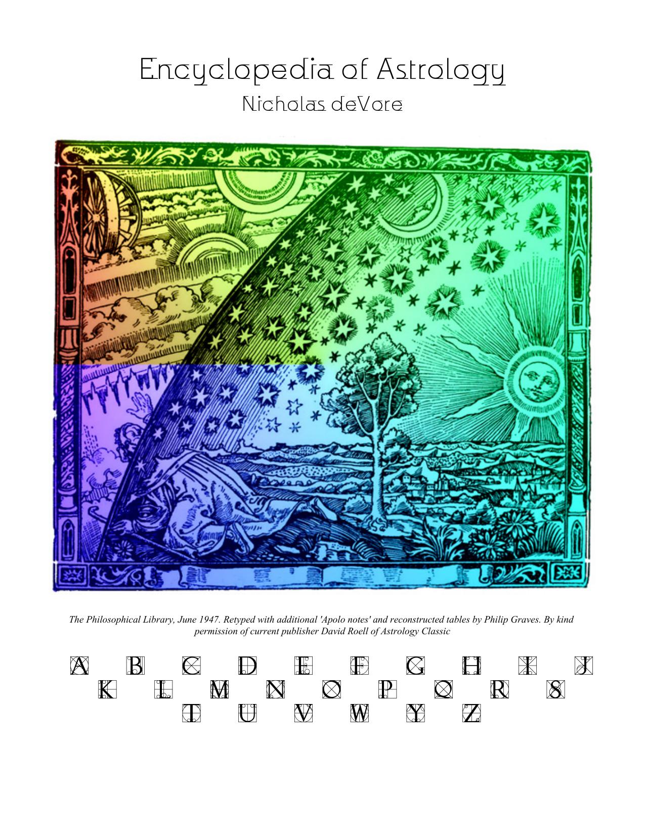 Encyclopedia of Astrology by Nicholas deVore
