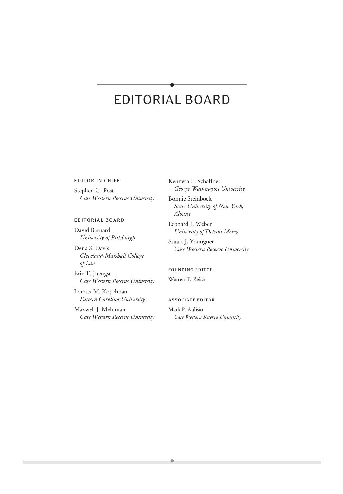 Encyclopedia of Bioethics, 3rd edition by Stephen G. Post