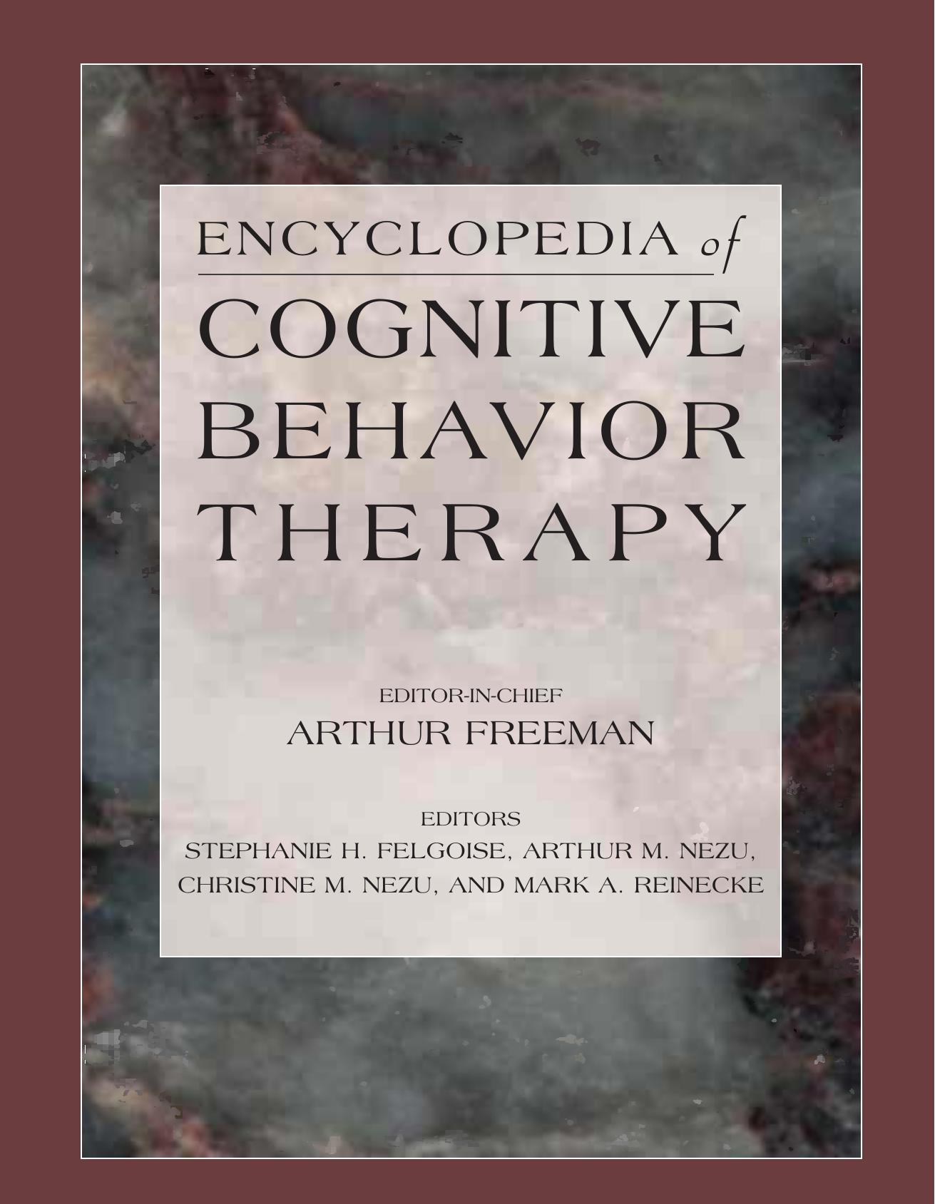 Encyclopedia of Cognitive Behavior Therapy by unknow