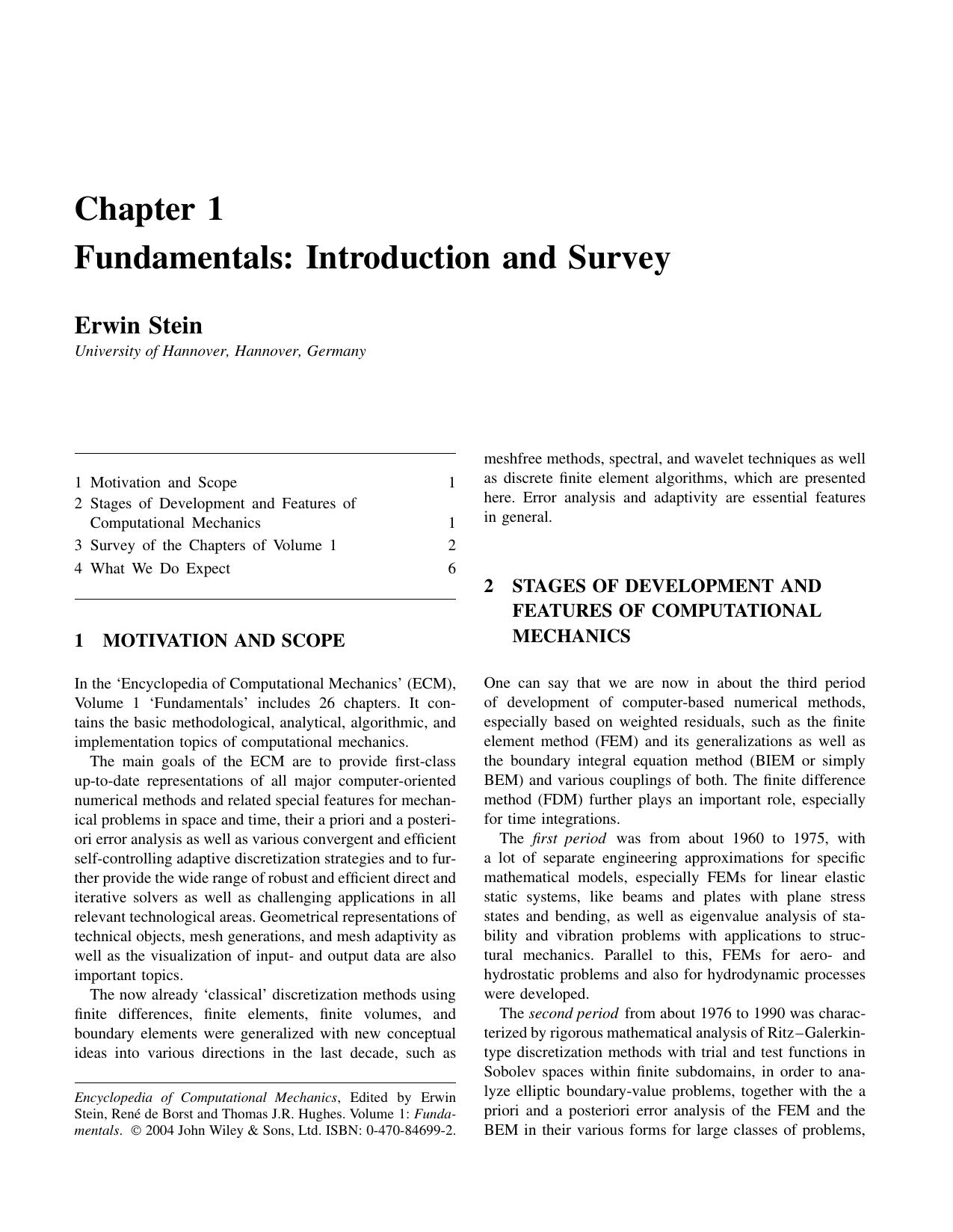 Encyclopedia of Computational Mechanics (3 Volume Set) by Unknow