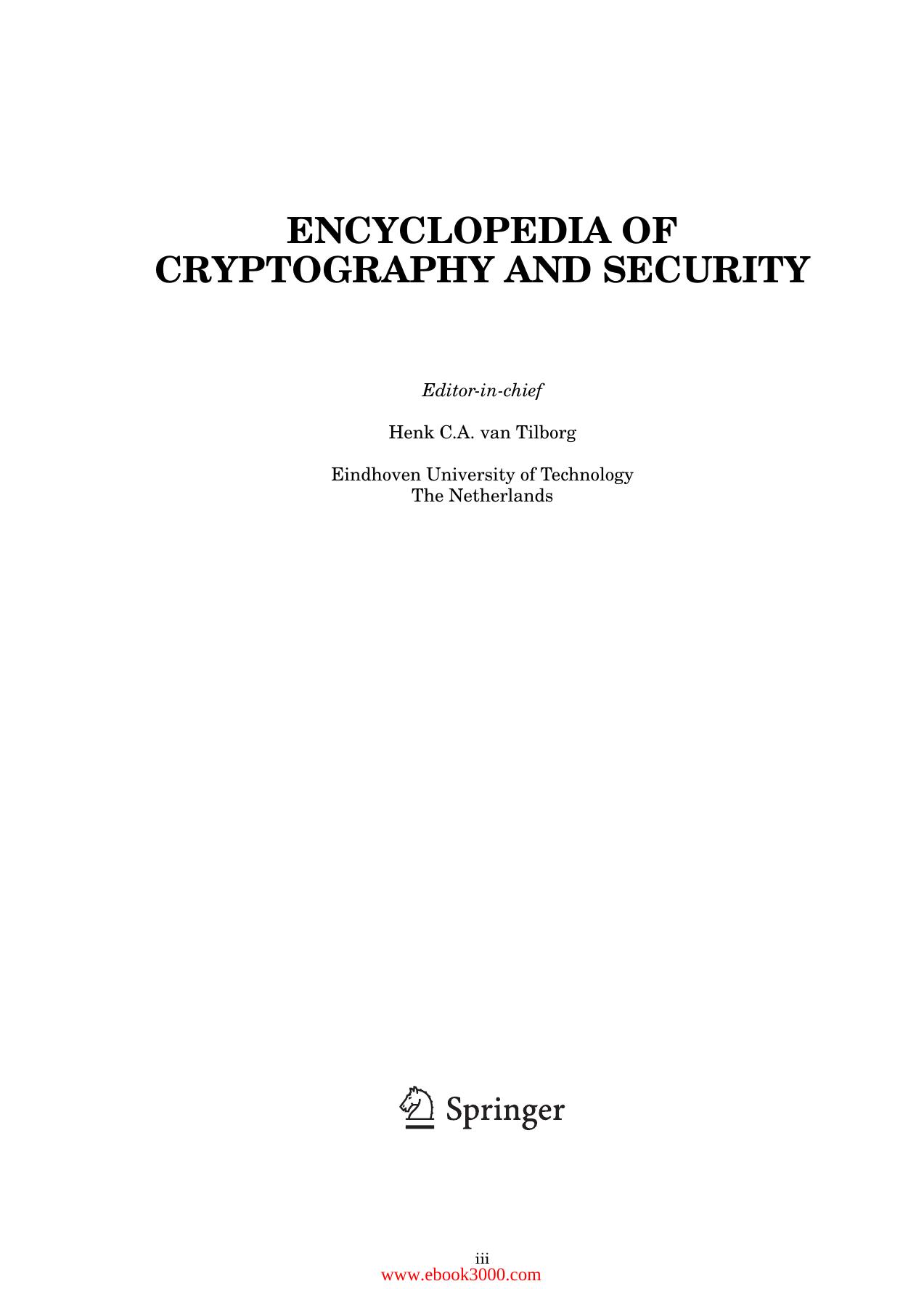 Encyclopedia of Cryptography and Security by Unknow