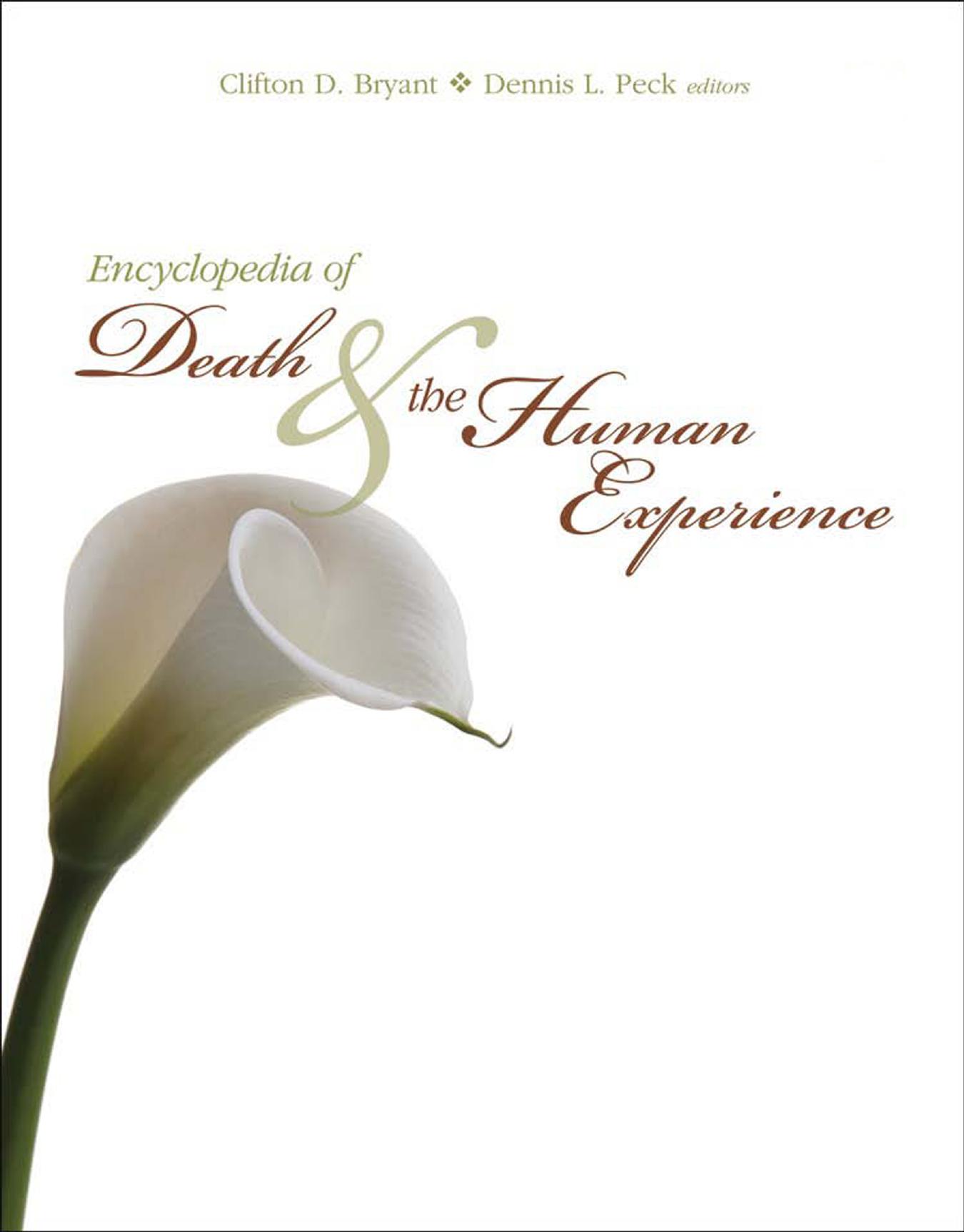 Encyclopedia of Death & Human Experience by Clifton D. Bryant by Unknown