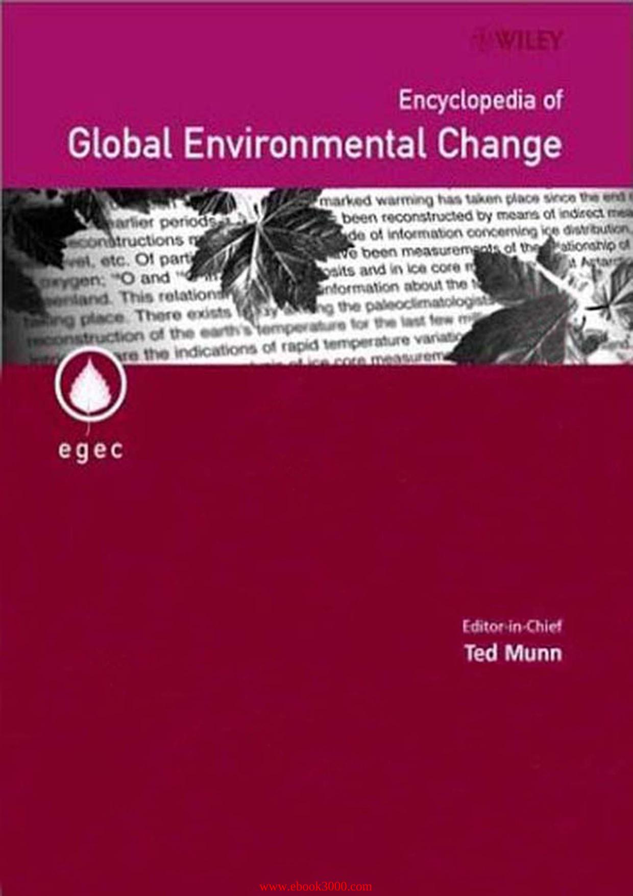 Encyclopedia of Environmental Global Change, 5 Volume Set by Unknow
