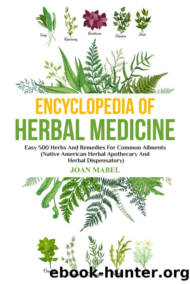Encyclopedia of Herbal Medicine: Easy 500 Herbs And Remedies For Common Ailments (Native American Herbal Apothecary And Herbal Dispensatory) by Mabel Joan