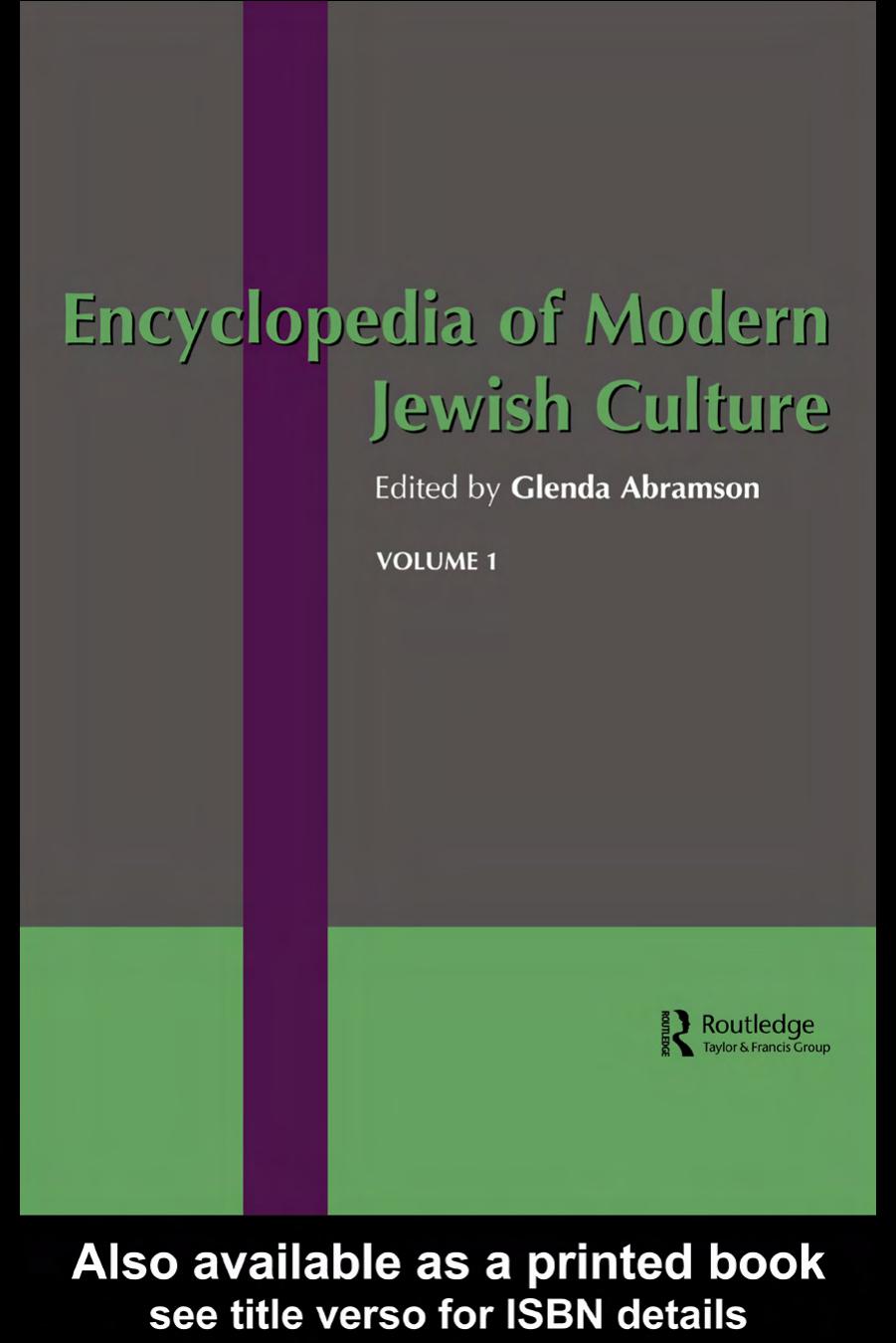 Encyclopedia of Modern Jewish culture by Glenda Abramson (Edt)