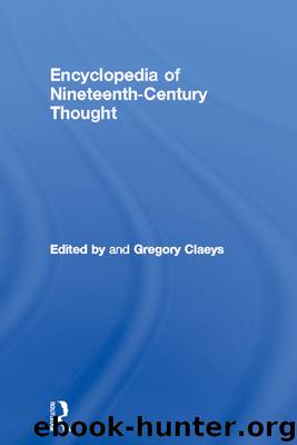 Encyclopedia of Nineteenth Century Thought by Claeys Gregory;