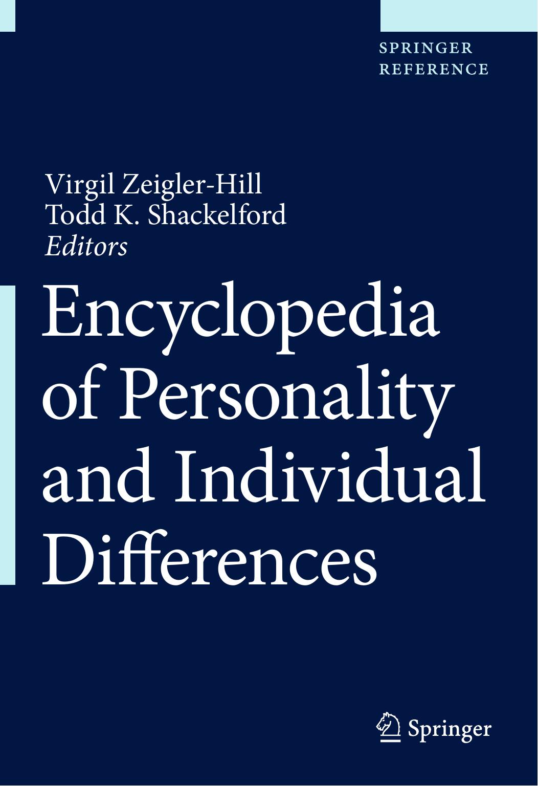 Encyclopedia of Personality and Individual Differences by Unknow