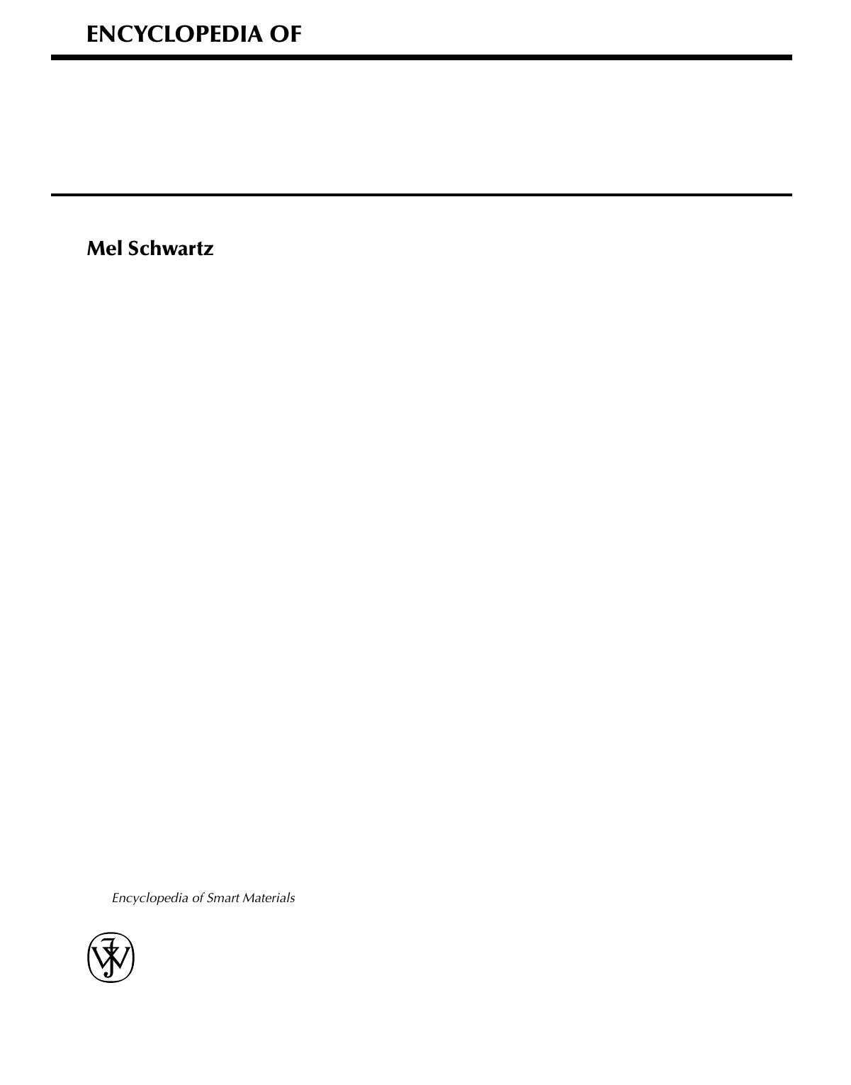 Encyclopedia of Smart Materials by unknow