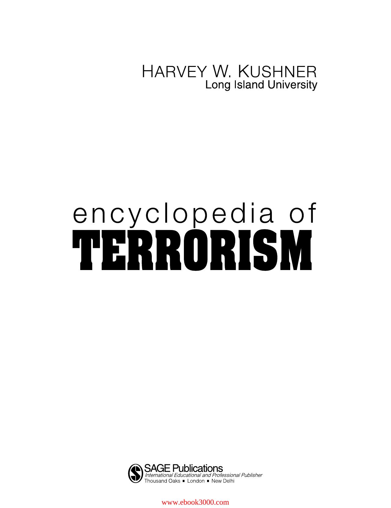 Encyclopedia of Terrorism by Unknow