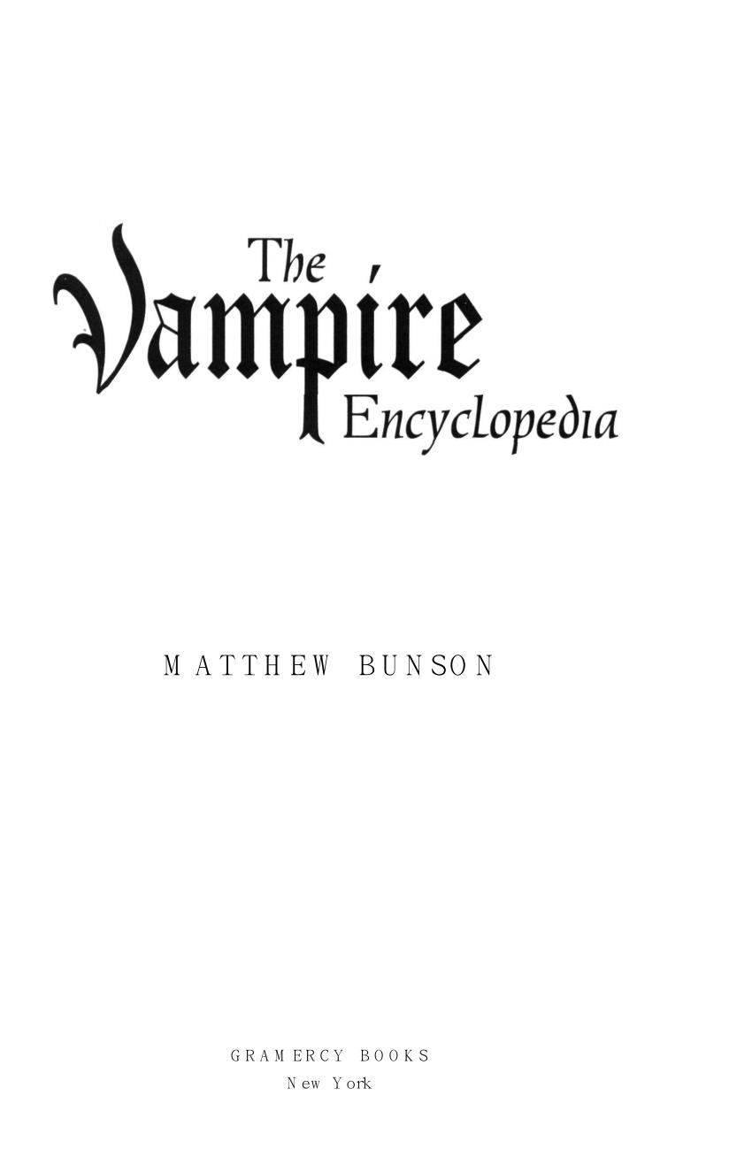 Encyclopedia of Vampire by unknow