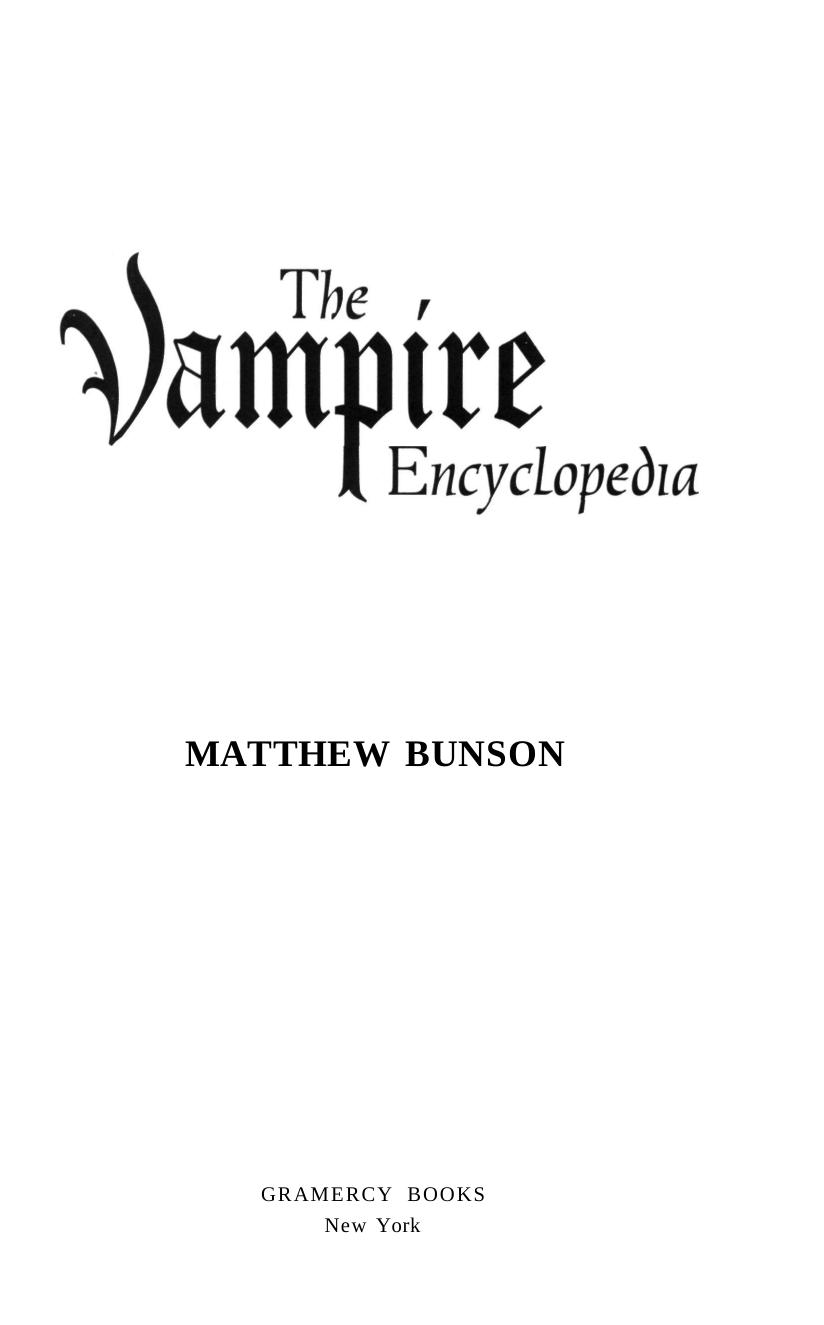 Encyclopedia of Vampires by Unknown