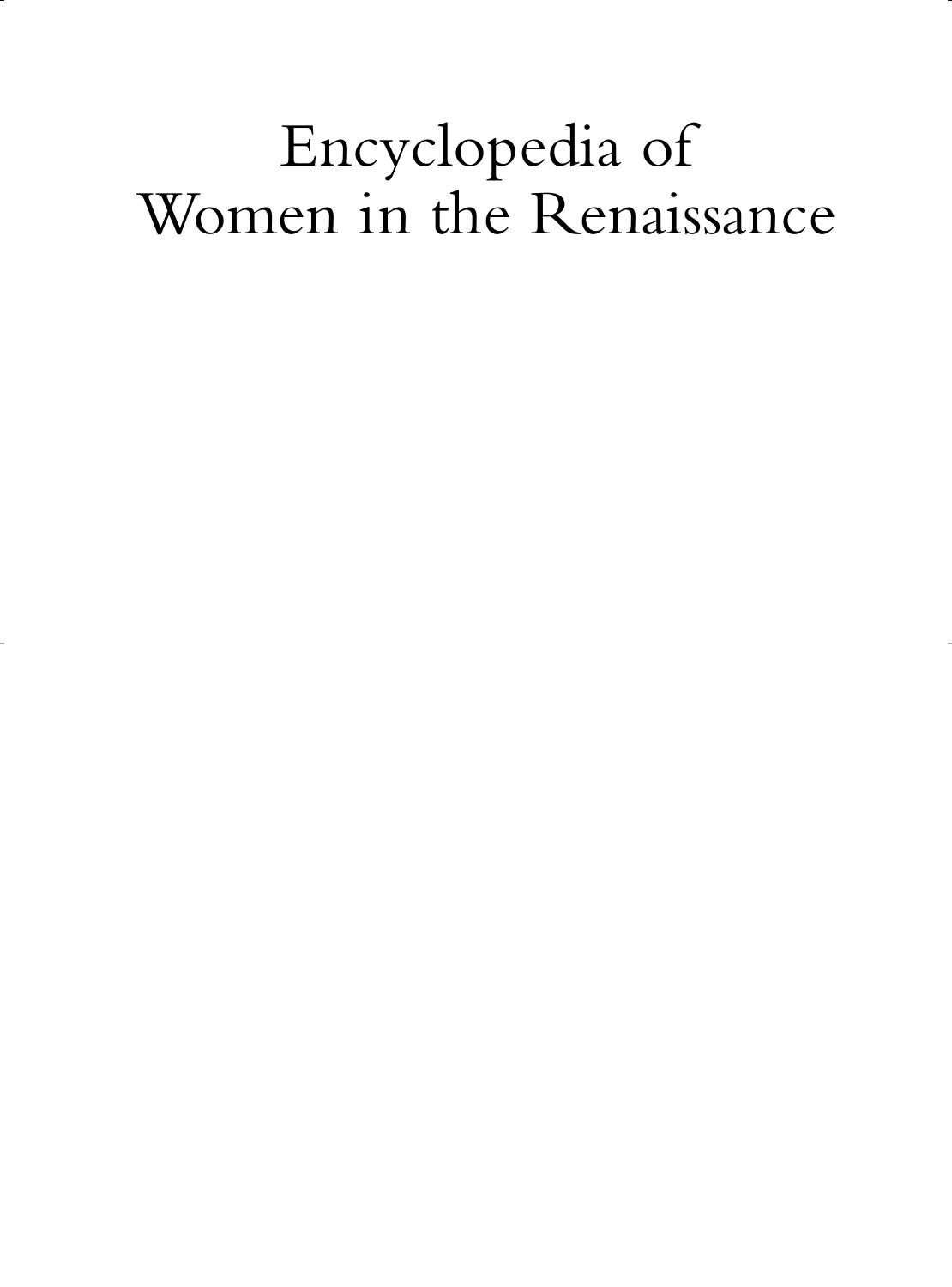 Encyclopedia of Women in the Renaissance: Italy, France, and England by Anne R. Larsen Diana Robin Ph.D. Carole Levin