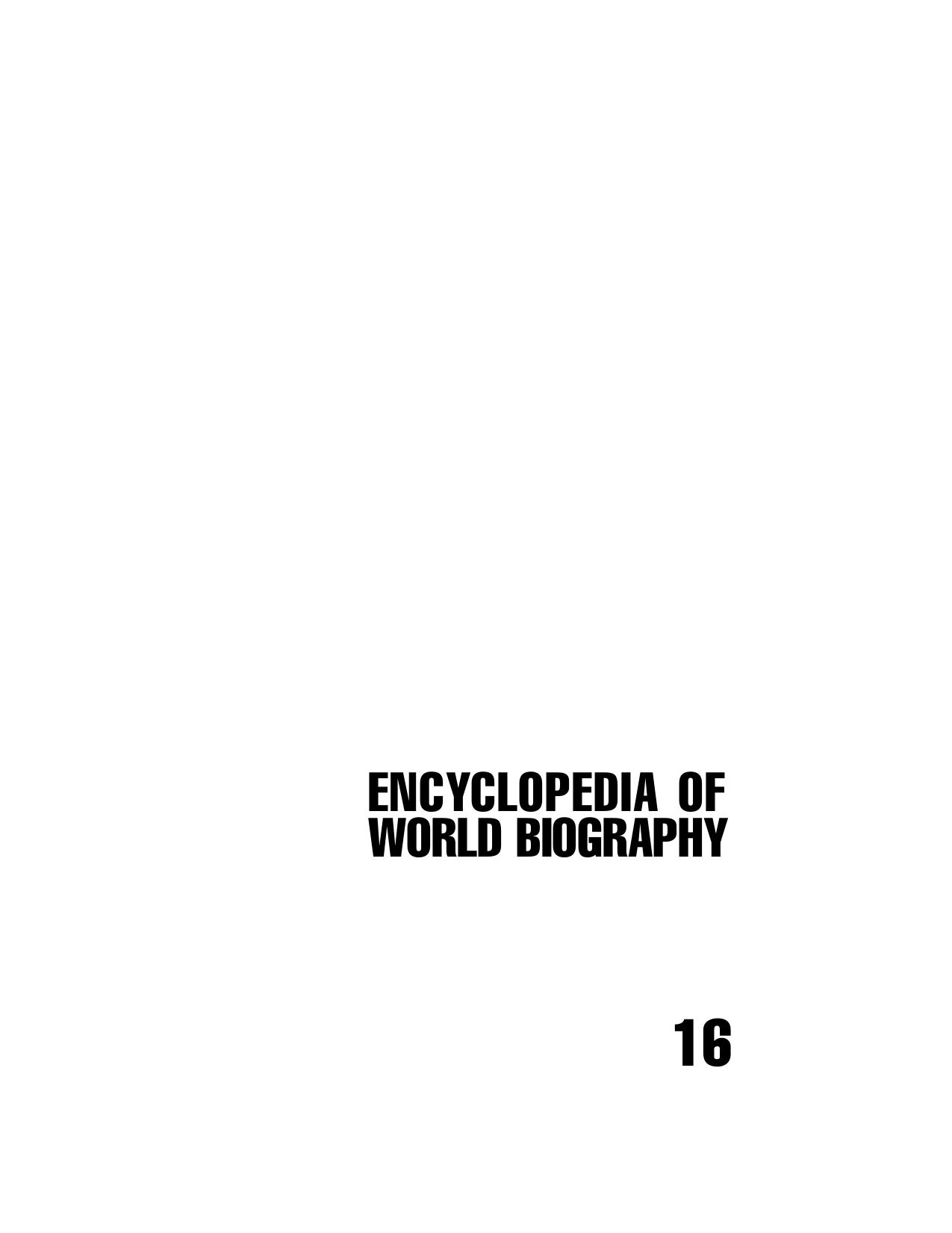 Encyclopedia of World Biography. Vol. 16. Vitoria- Zworykin by Unknown