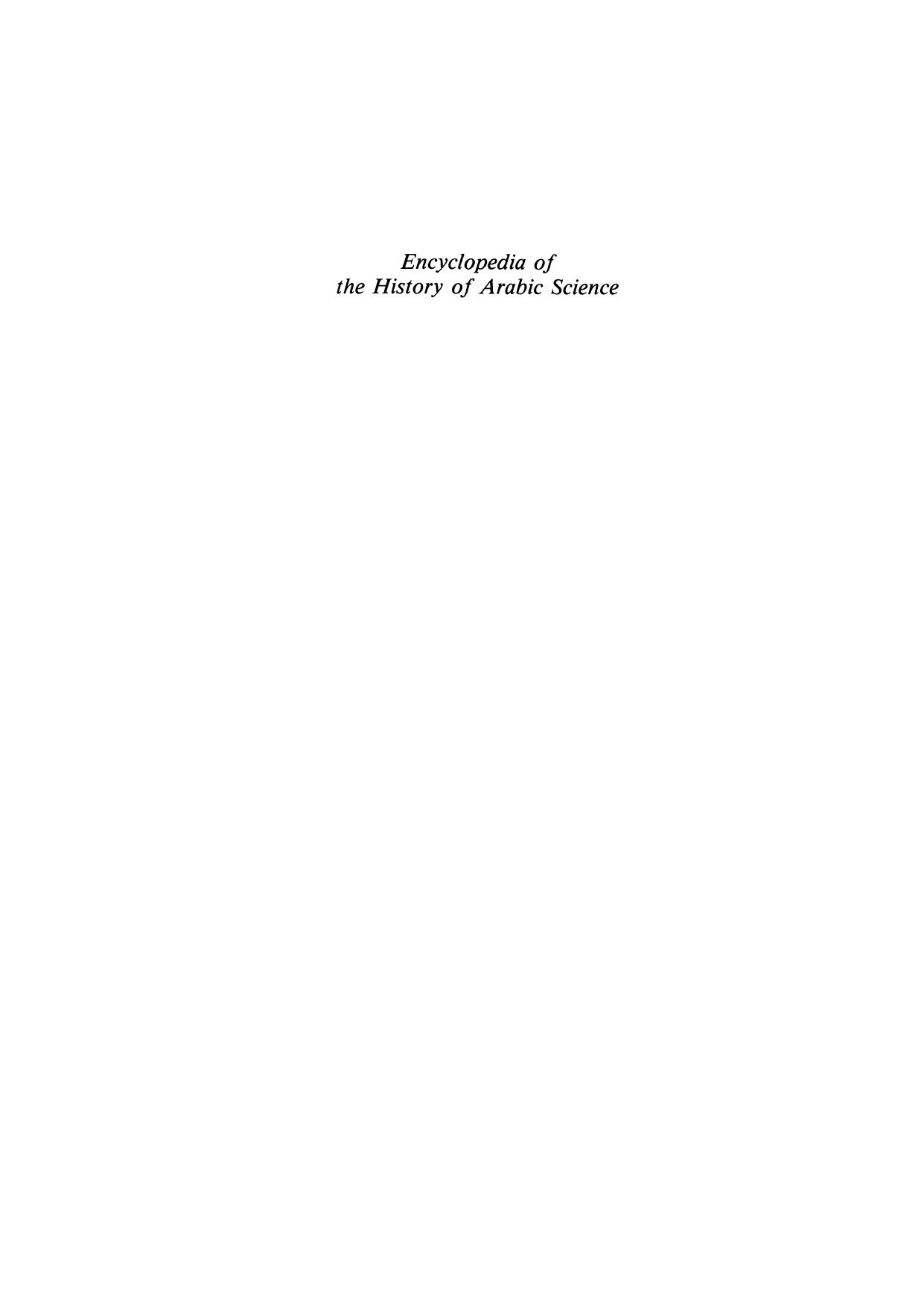 Encyclopedia of the History of Arabic Science, Vol. 3 by Roshdi Rashed (ed.)