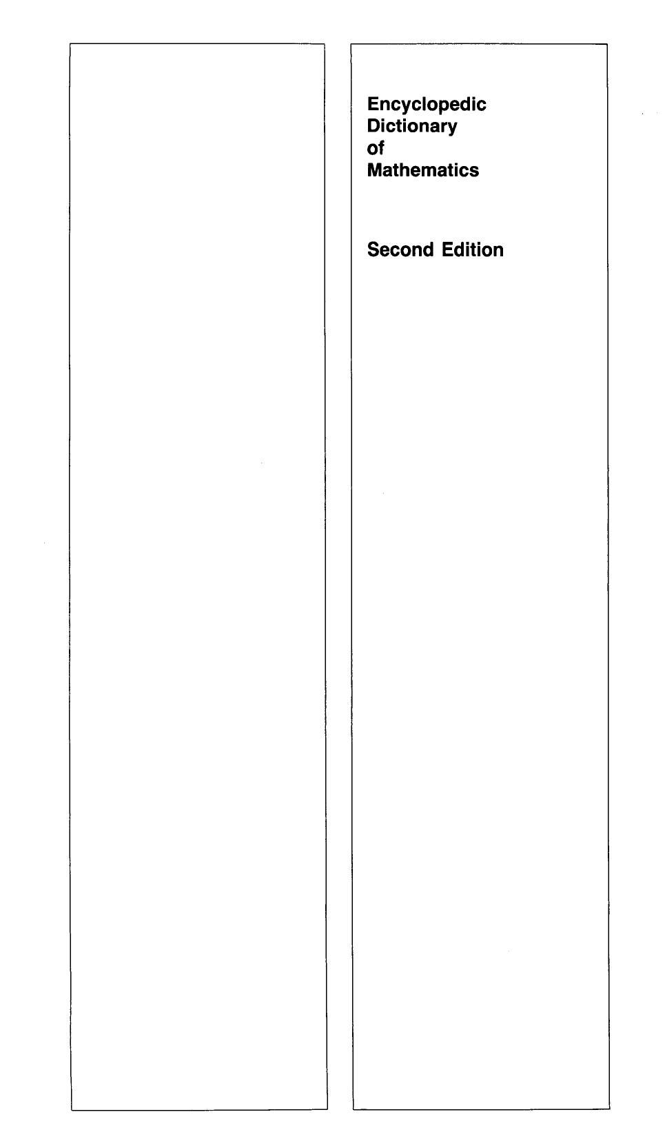 Encyclopedic Dictionary of Mathematics by Kiyosi Ito