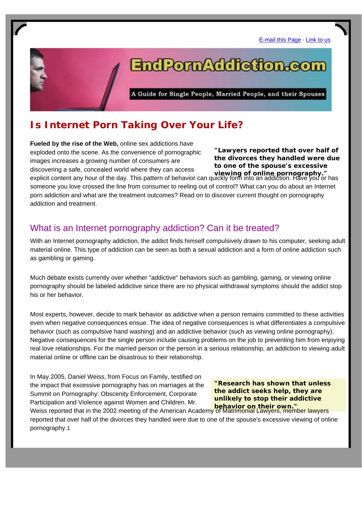 End Your Internet Sex Site Addiction. by Best of Kuszter's Collection