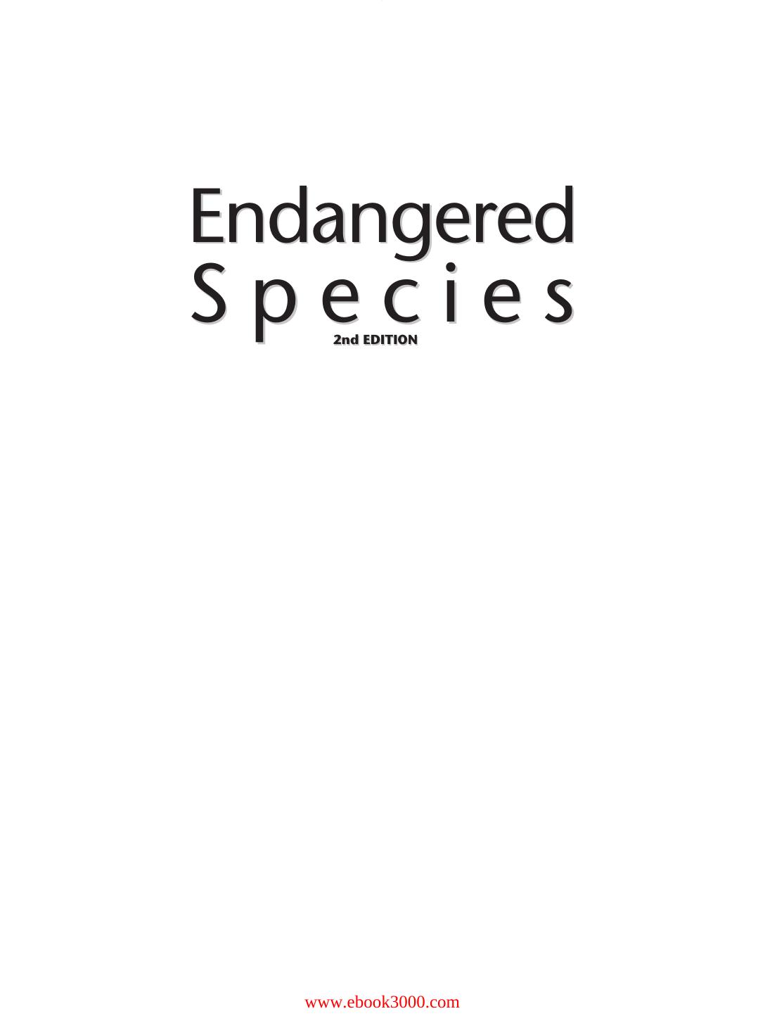 Endangered Species (3 Vols Set) by Unknow