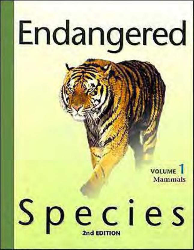 Endangered Species Volume 1 Mammals 2nd ed 316p 0787676187 by Unknown