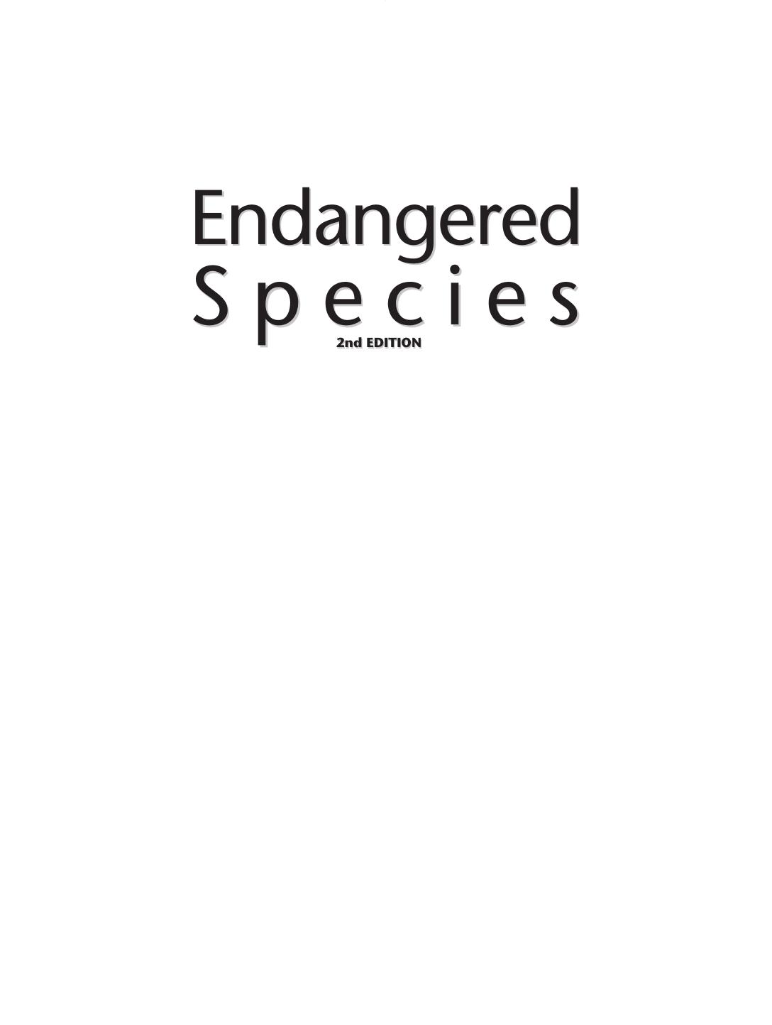 Endangered Species, 2nd Ed. Vol. 1 by Unknown