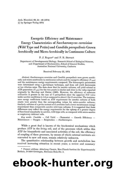 Energetic efficiency and maintenance energy characteristics of <Emphasis Type="Italic">Saccharomyces cerevisiae <Emphasis> (wild type and petite) and <Emphasis Type="Italic">Candid by Unknown